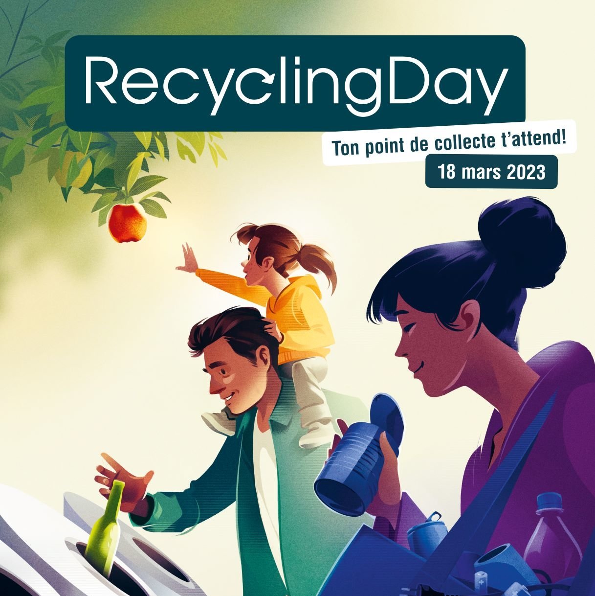 Affiche journée mondiale du recyclage 2023